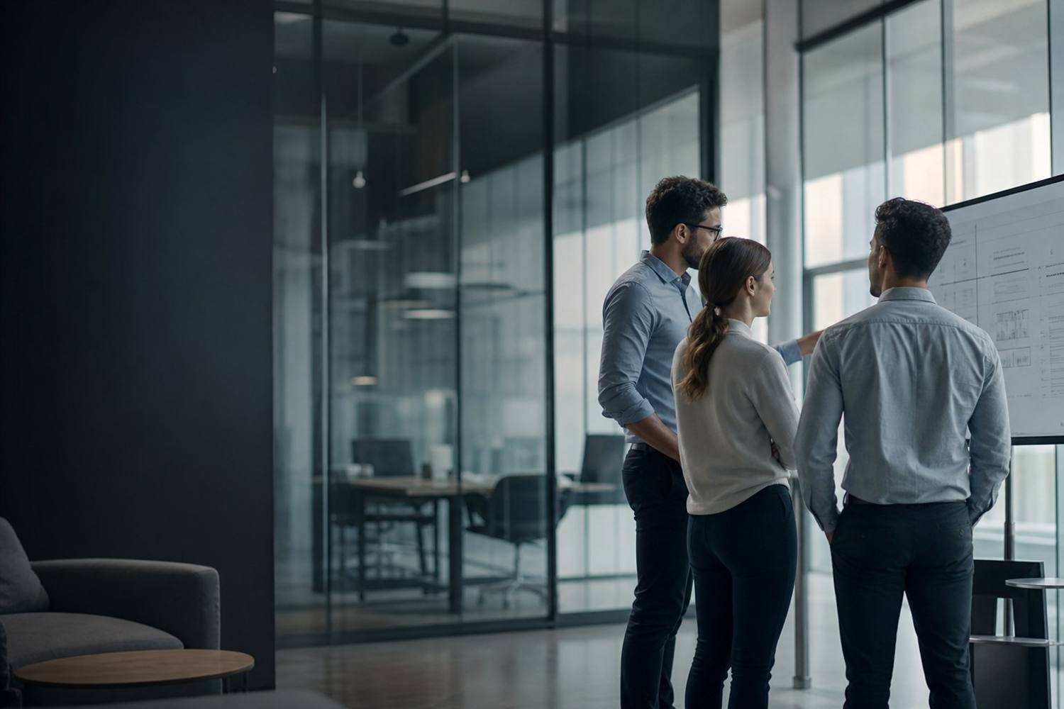 Consultants reviewing a delivery plan